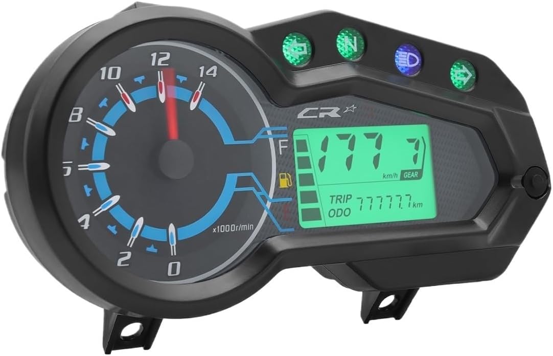Motorcycle Odometer for Freedom CR1 150 Motorcycle Speedometer Tachometer Gauge Digital Dashboard Multi-Function Speedometer Gauge