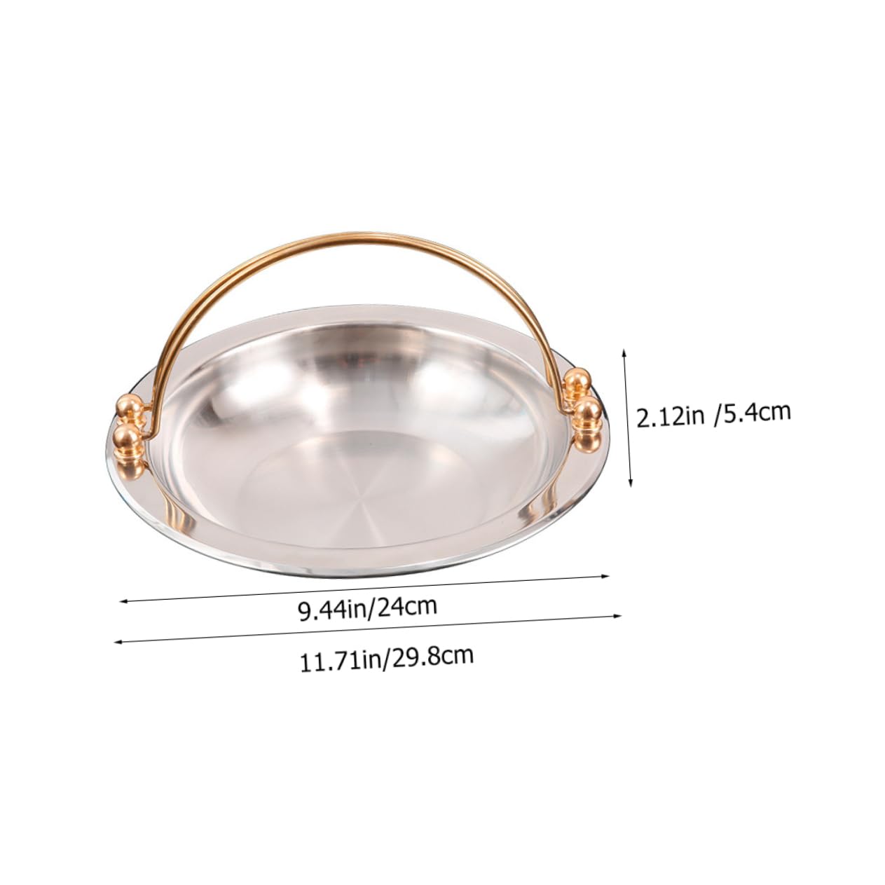 OUNONA Stainless Steel Japanese Cooking Pot Double Handled Suiki Pot for Stewing Stir Frying for Outdoor Picnics and Camping Cookware