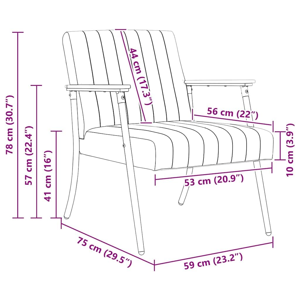 Fotel turkusowy aksamit z ergonomicznym oparciem i podłokietnikami, 59 x 75 x 78 cm, do salonu, sypialni, biura, relaksu, relaksującej pozycji siedzącej i stylowego relaksu