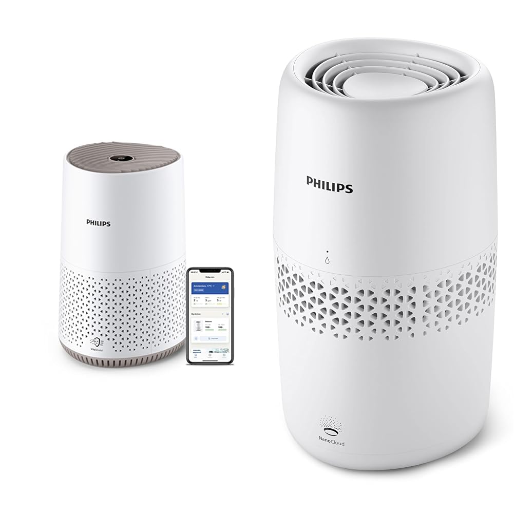 Purificateur d'air pour allergies et humidificateur Philips contre l'air sec