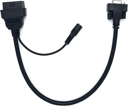 LAUNCH Original Diagnostic Cable with External Power Port DR15 Female to OBD2 16 Pin Famale Work for LAUNCH OBD1 Adapter