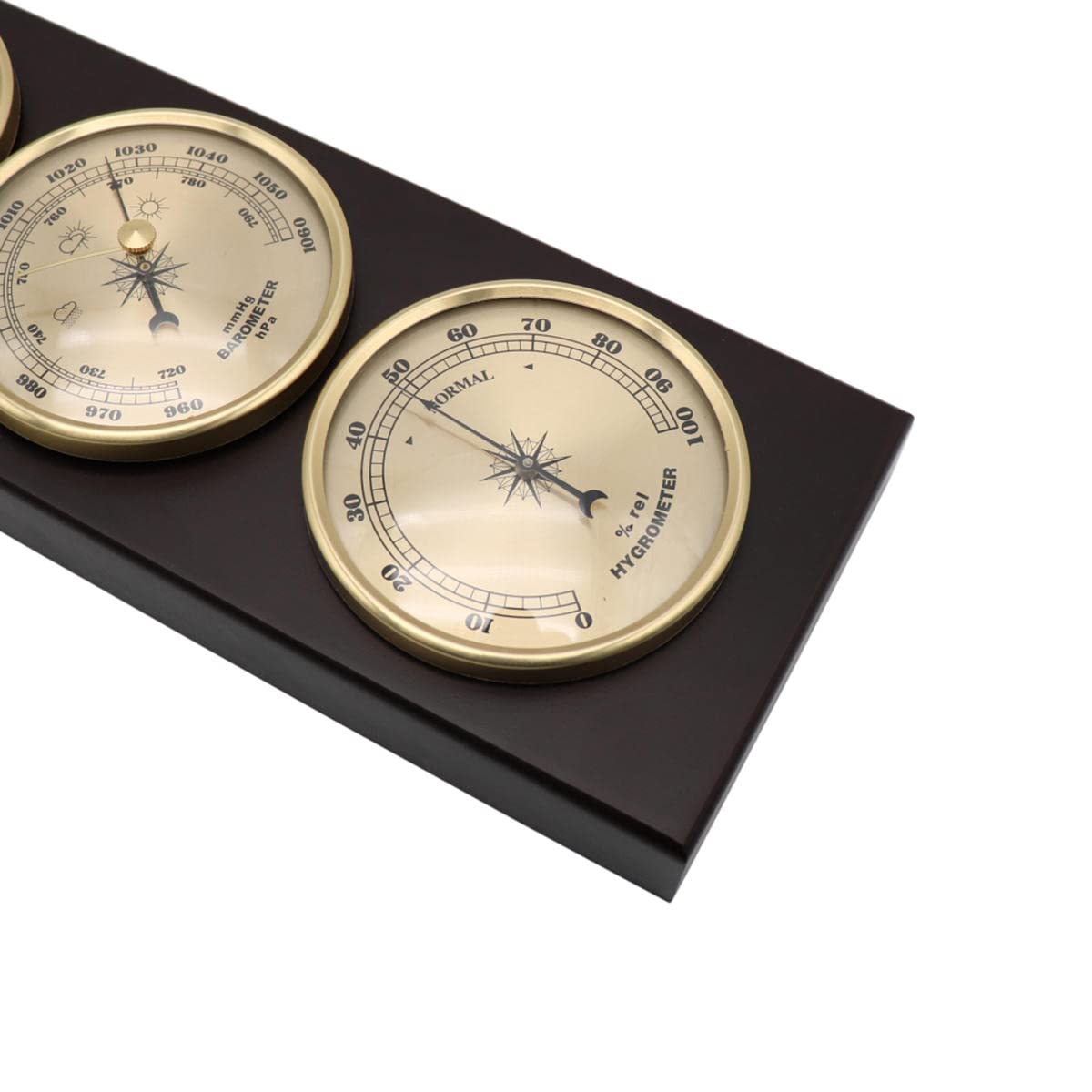 Baromètre mural 32 cm - Baromètre mural - Thermomètre hygromètre - Baromètre météo multifonction - Baromètre 3 en 1 pour la maison, pour l'intérieur et l'extérieur