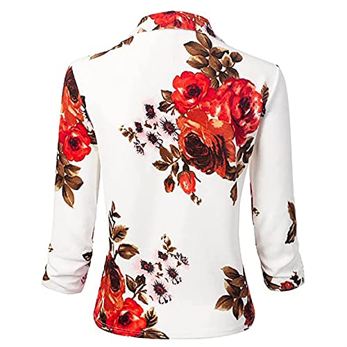 Blazers Casaco Slim Cardigan Blazer Feminino Estampado Ternos de Trabalho Trabalho Terno de Escritór