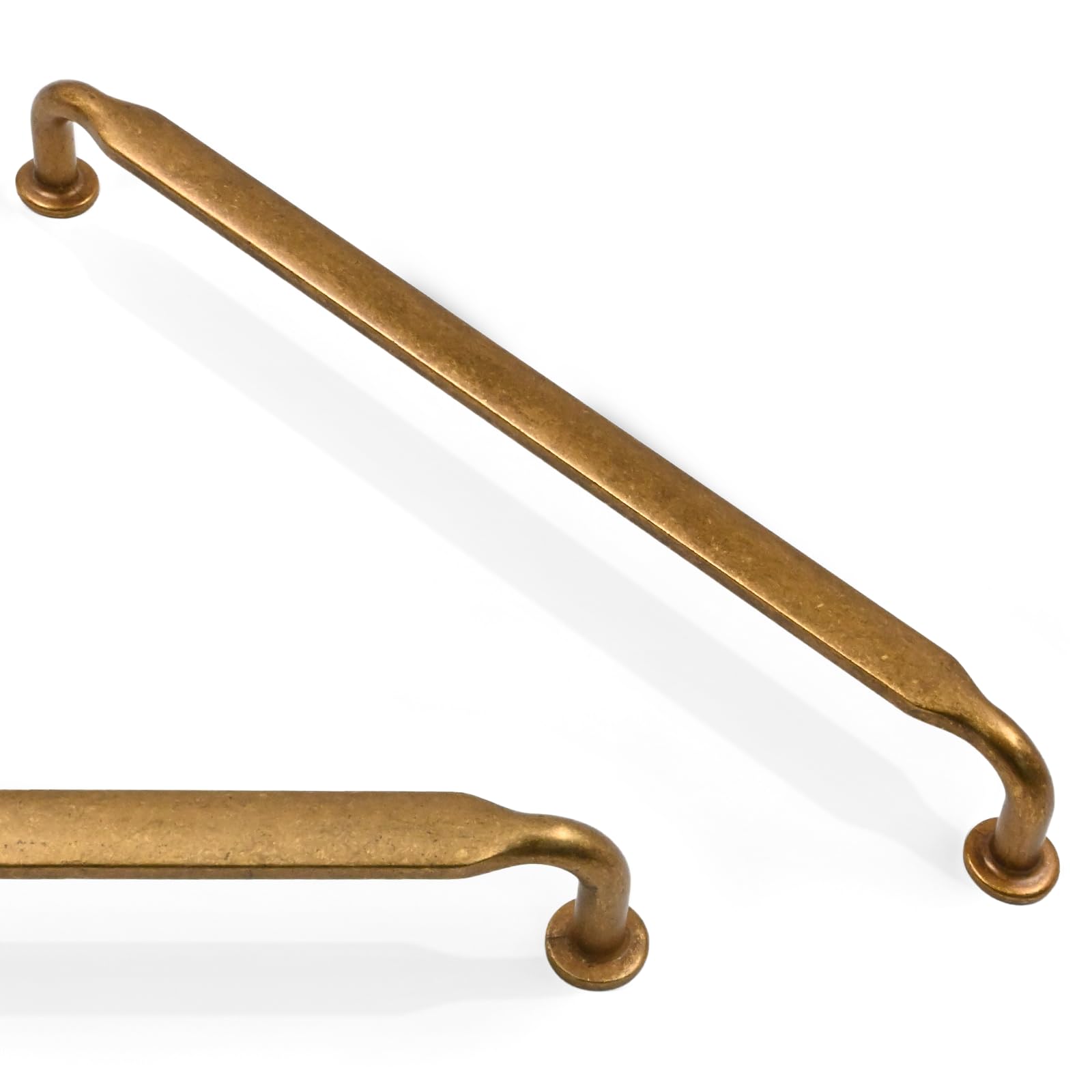 Asimerdeco 10 Pack Antique Brass Cabinet Pulls 7.5 Inch(192mm) Kitchen Cupboard Handles Solid Zinc Alloy Cabinet Hardware Drawer Pulls — image 1