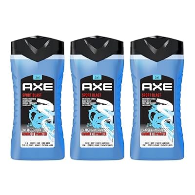 AXE Sport Blast 3-in-1 Body, Face & Hair Wash Invigorating Freshness | Cleanses & Energises | Combo of 3 | 250ml