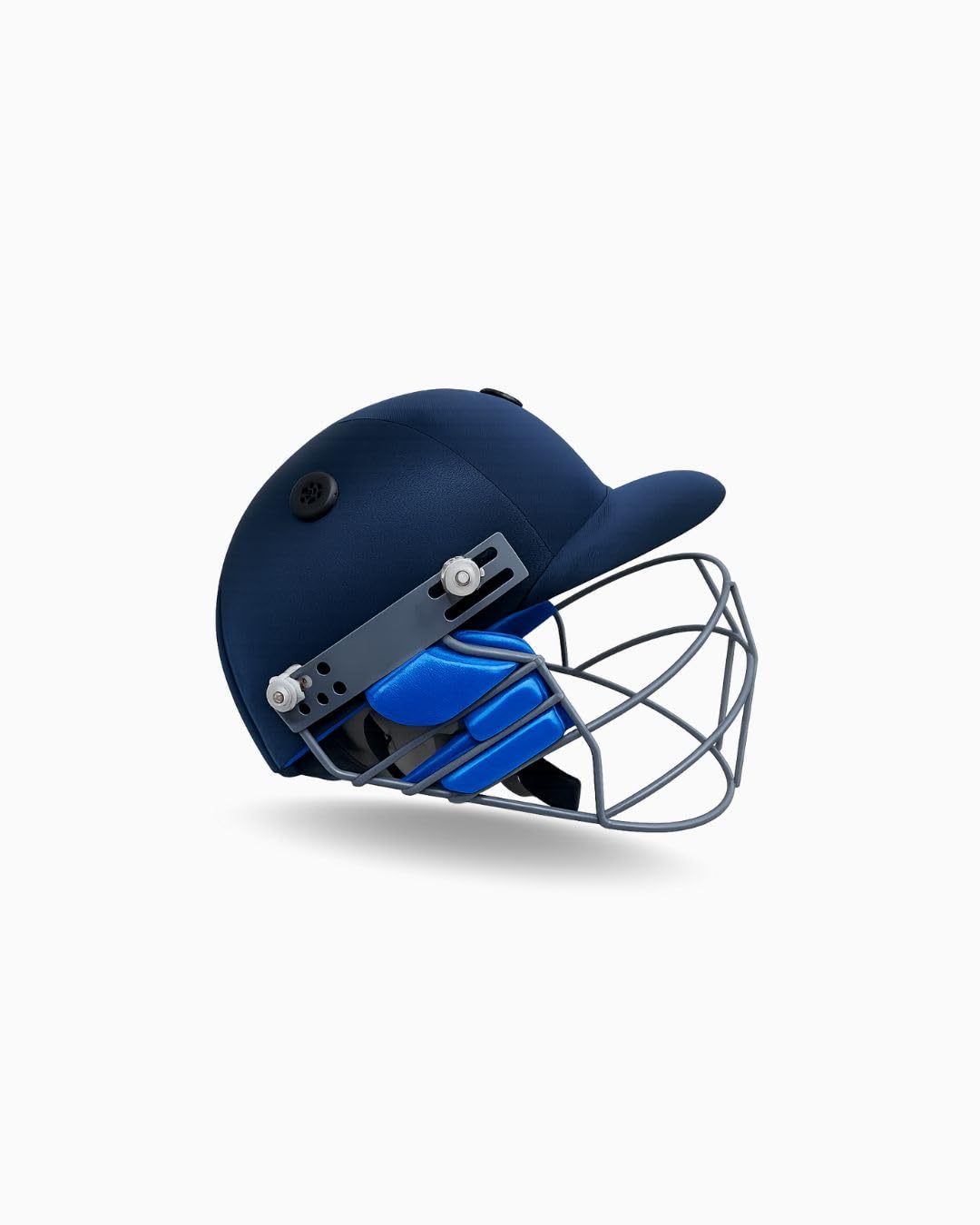 Cricket Helmet | Navy Blue | for Men & Boys | Adjustable Steel Grill | Back Support Strap | Size: Medium |-picture-22