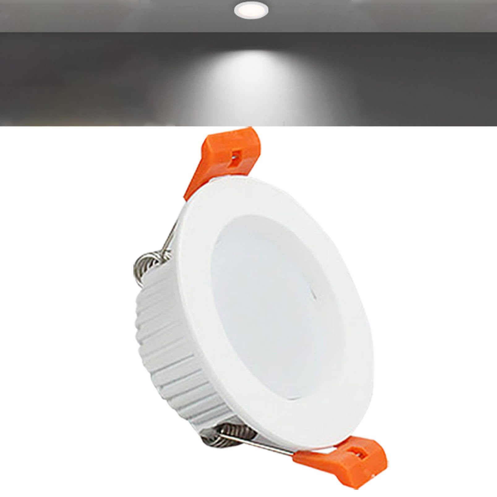 Ttiiloe Cold Light 3W Round Led Recessed Ceiling Spotlights, 6000K Cold White Ultra Slim Panel Ceiling Light, Cut Φ50-55Mm, Ac110-240V Downlights For Hallway Stairwell Showroom, 1 Pack