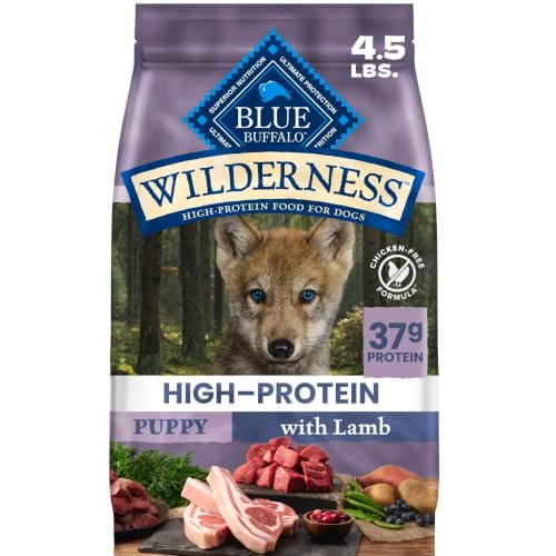 Blue Buffalo Wilderness Lamb & Wholesome Grains Puppy Dry Dog Food, 4.5 lb - image 1