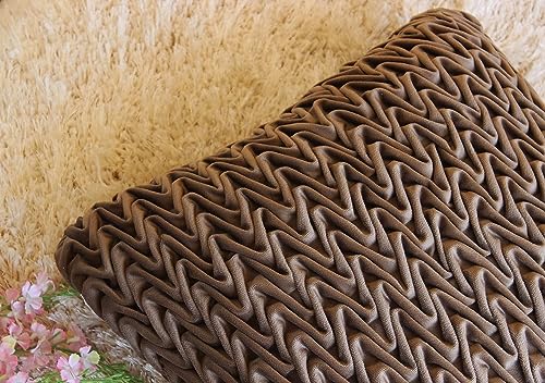 Image of Monstera Hut Corded Wavy Suede Dark Taupe Cushion Cover Pack of 1, (Cushion Cover 16x16inch) (40.6 x 40.6 cm)