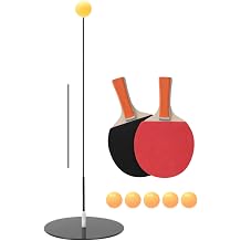 Chocople Table Tennis Practice Set for Training Indoors with Adjustable Height, Includes 2 Rackets