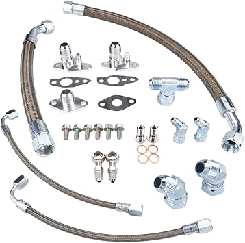 MGD Turbo Charger Oil Feed & Return Line Kit 2JZ-GTE Twin CT20A Compatible with Supra TOYOTA