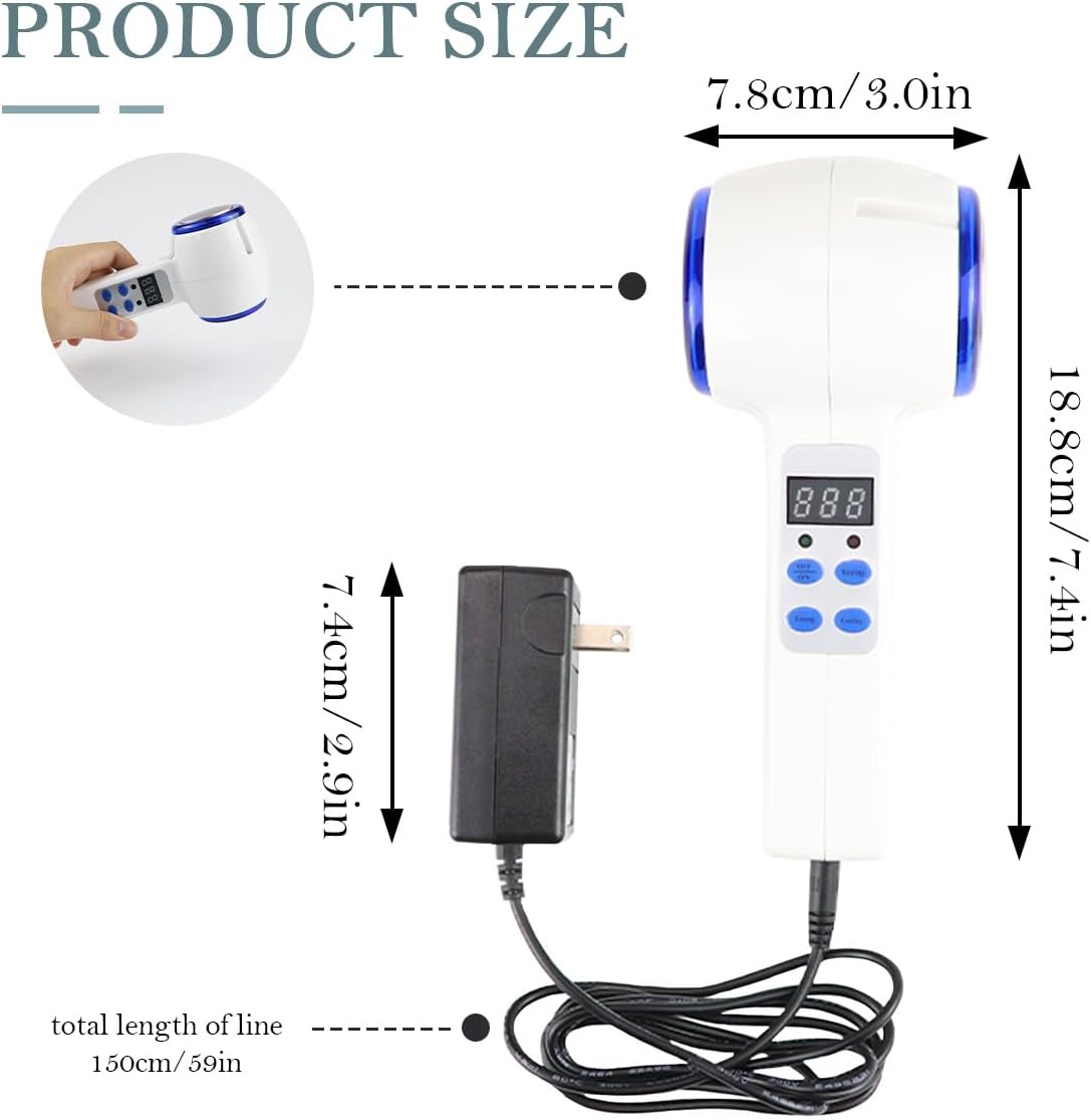 Hot and Cold Face Massager, Double Heads Hammer Vibration Massage Instrument, SPA Anti-Wrinkle Skin Tighten Lifting Massage Machine