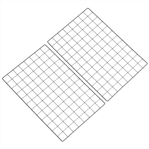 PATIKIL 60x40cm Wire Grid Panel, 2 Pack Board Photo Pictures Memo Display Grid Panels Hanging Organizer Wall Decorative Panel for Home Office Wedding, Black