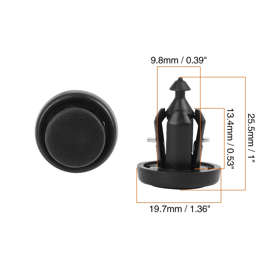 Amazon.com: X AUTOHAUX 40pcs Front Bumper Push Type Plastic Clips