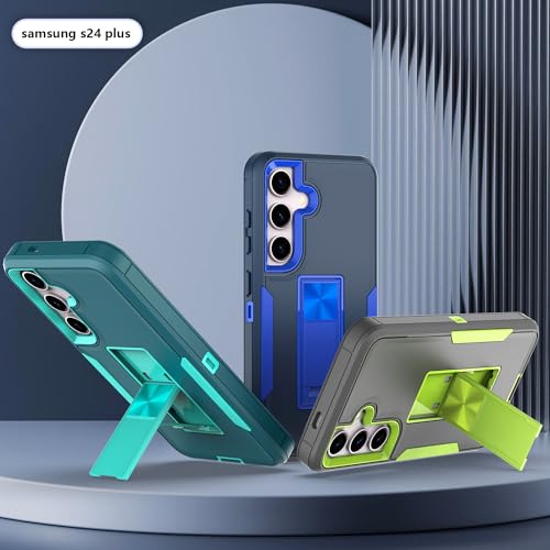 IVY 2in1 PC TPU Full Body Protective Case Cover for Samsung Galaxy A24 (4G) with Stand, Car Magnetic Suction, Screen&Camera Protection - Black