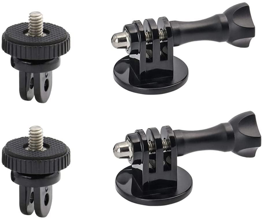 Image of 1 /4 Inch Tripod Screw Adapter with Tripod Base Mount for Gopro, DJI Action 5 Pro /4 /3, Insta360 & Other Action Cameras