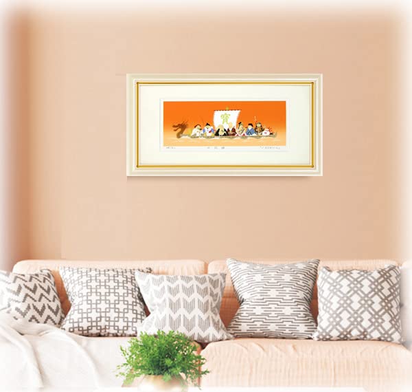 Amazon.co.jp: Painting Kotaro Yoshioka Seven Lucky Gods Print