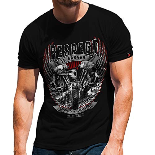 T-shirt Skull Rider Ghost pour virées en Chopper et concerts Rock