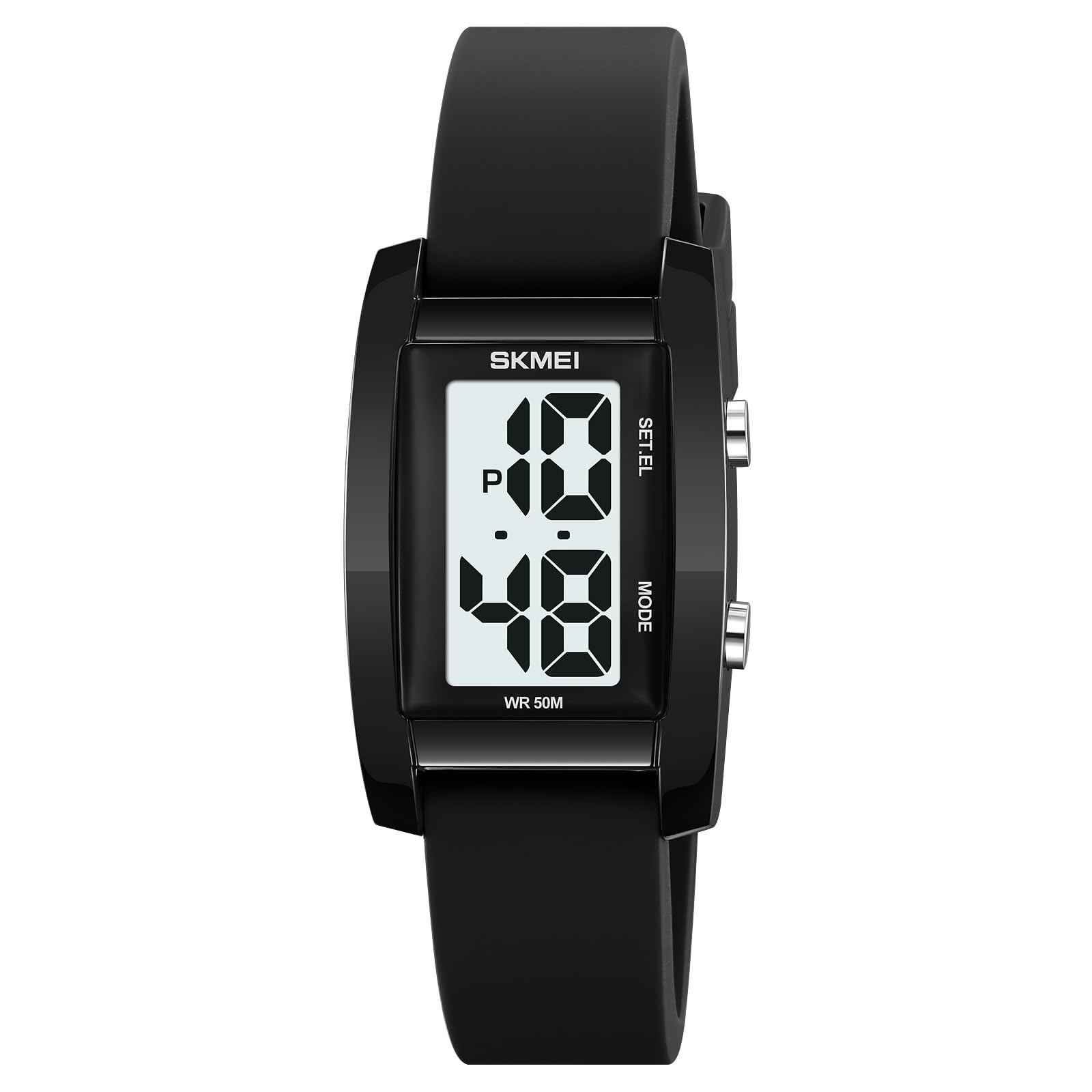 SKMEI Digital Sports Watch for Men 50M Waterproof, EL Light, Date, Week Compact 26mm Case & Silica Gel Band 12/24 Hour Display 2325 (2325, Black Black) (B0DFWSN897) Amazon Price History, Amazon Price Tracker