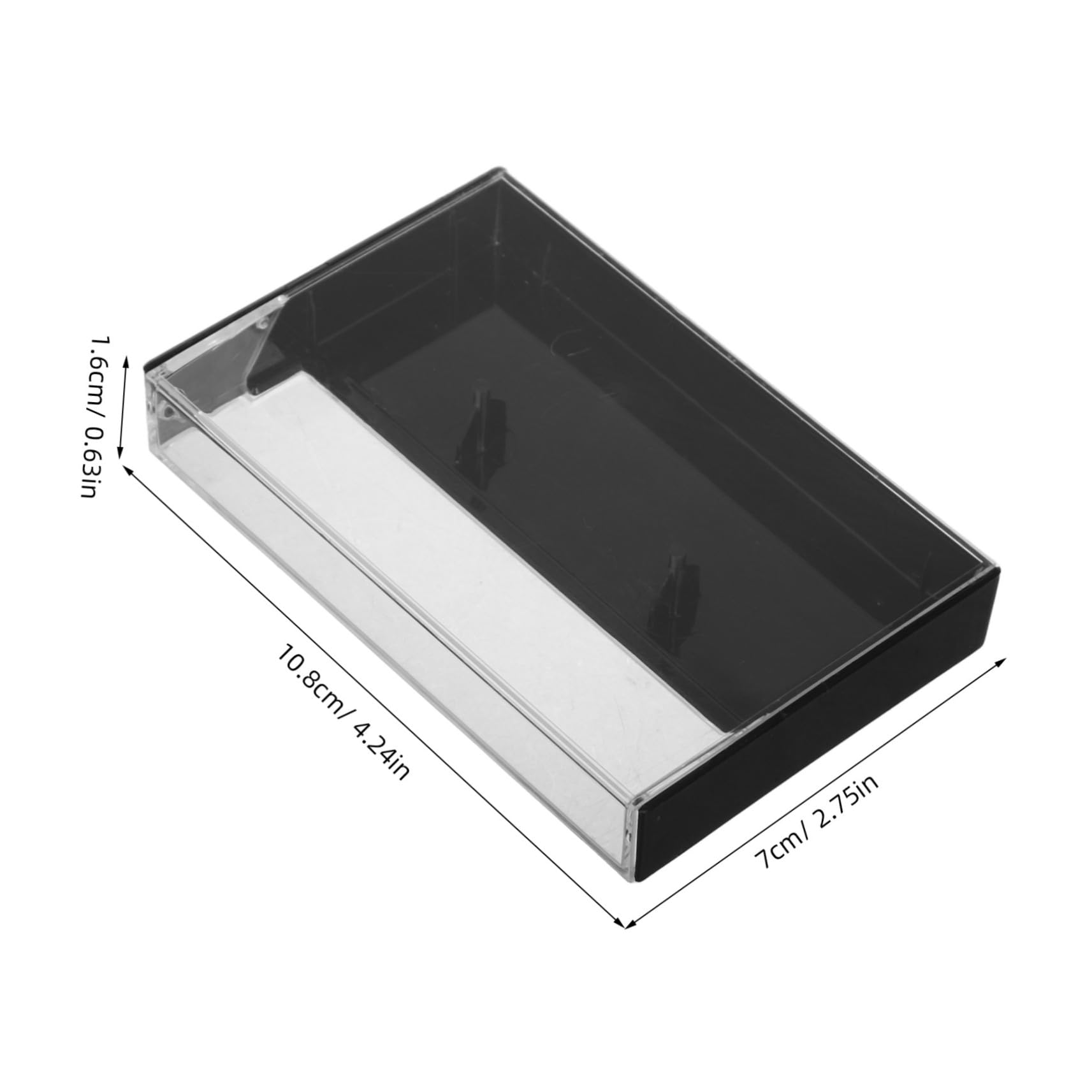 Boîte de Rangement en Plastique Noir 10pcs Multifonctionnelle Sensation Confortable Design Rétro Élégant pour Organiser Vos Enregistrements pour Cassettes Audio