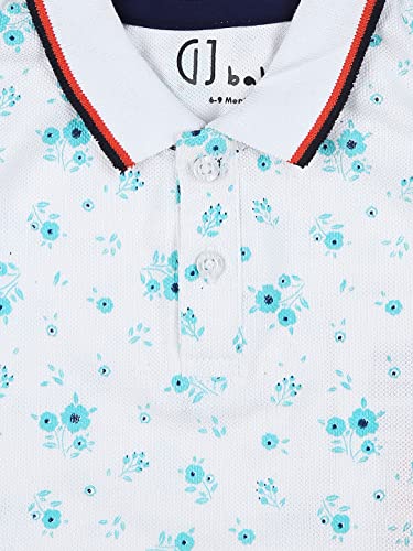 Image of GJ Baby Girls' White Polo Top | KnitsHand-wash | Regular Fit