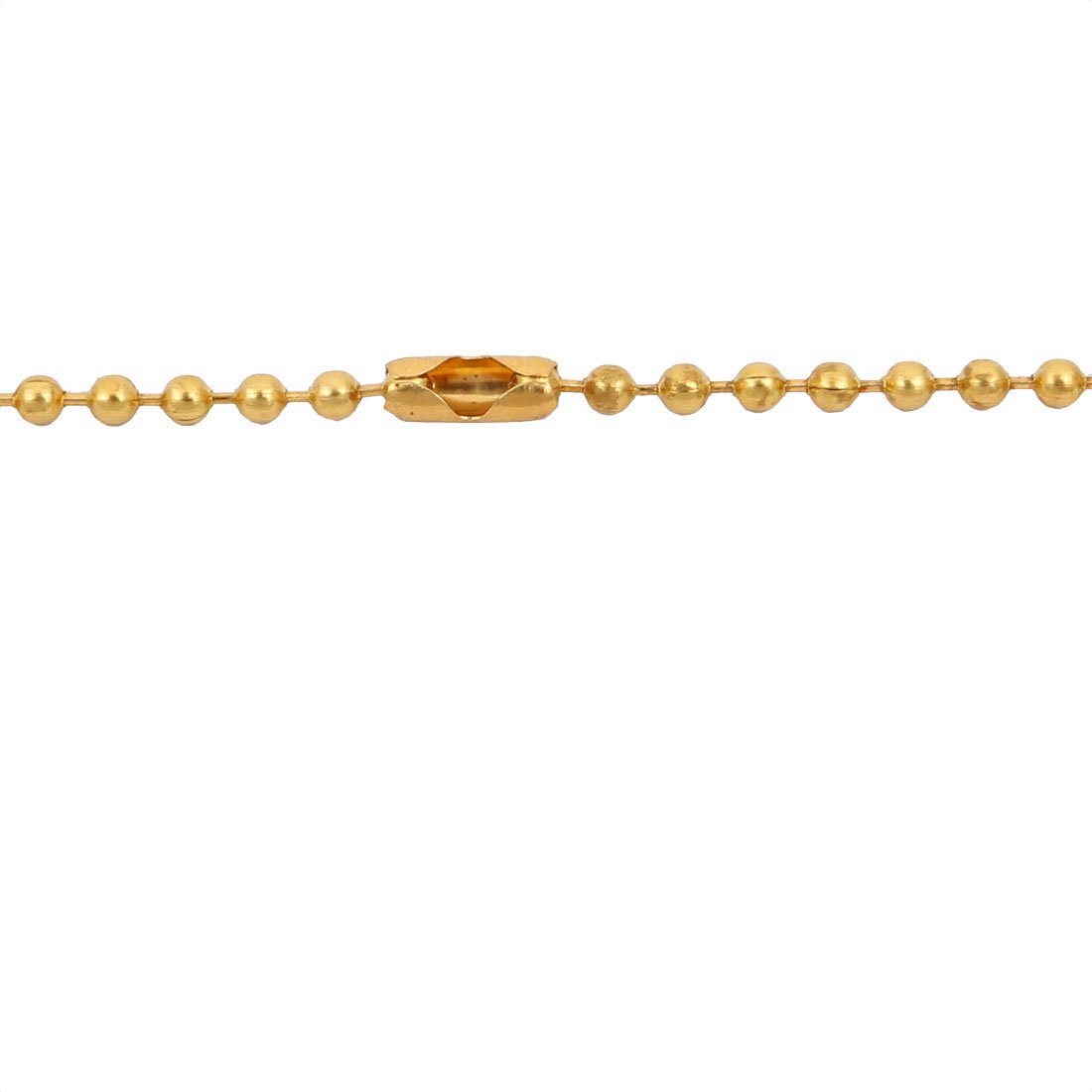 Aexit 8Pcs 2.4mm Lighting fixtures and controls Diameter Copper Beaded Connector Ball Key Chain Gold Tone 20cm Length