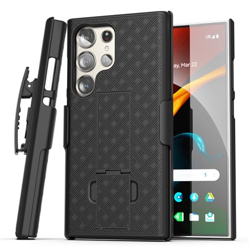 Coque Samsung S24 Ultra étui de ceinture noir pour le travail