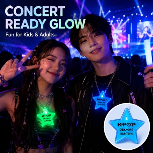 Image of Wanna Party Korean Pop Inspired LED Light-Up Star Badge | Flashing Glow Badge for Kids and Adults | Birthday Party, Concert, Dance Event, Costume, Return Gift & Party Favour - 1PC