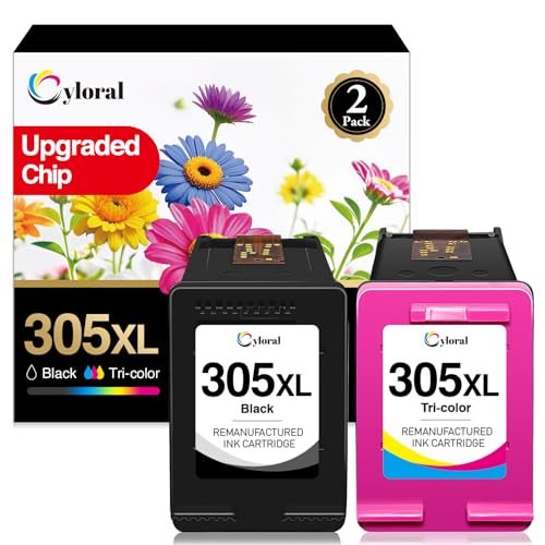 Cyloral 305XL Cartucho Tinta para HP 305XL DeskJet 2800e 2820e 4220e 4200e 2810e 2821e 2822e 2823e 4210e 4222e 4230e 2700e 2710e 2720e 2722e 4110e 4120e Tinta Impresora para HP 305 XL Negro y Color