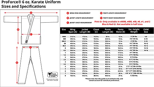 Proforce 6Oz Student Karate Gi / Uniform - White - Size 00 #TOP1