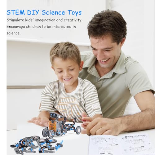 aesgogo stem projects 12-in-1 creation solar robot kitscience experiments toys gifts for kids ages 8-12educational diy building robotics kit for 8 9 10 11 12 13 14 15 year old boys girls teens