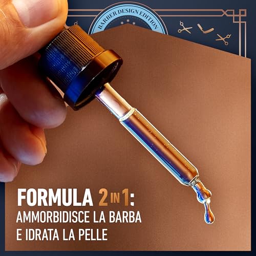 King C Gillette Olio Barba Uomo Con Oli Di Argan, Avocado, Semi Di Macadamia E Mandorle Olio Da Barba Uomo Per Idratare E Ammorbidire, Beard Oil, 30ml - Immagine 3