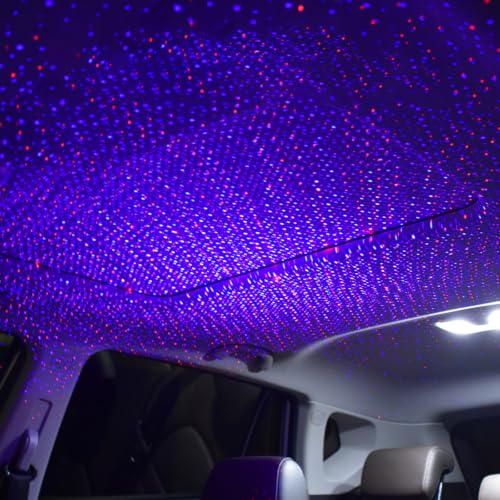 Luz nocturna USB para coche proyector de estrella mini impermeable lámpara de techo 4