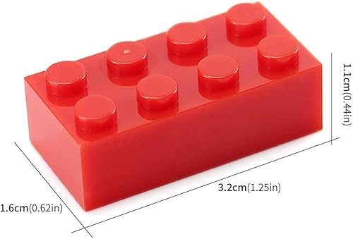 Miniatura 6 de Feleph 320 piezas de ladrillos rojos de 2 x 4, bloques de construcción, juego creativo clásico, accesorios de juguete compatibles con 3001 marcas de