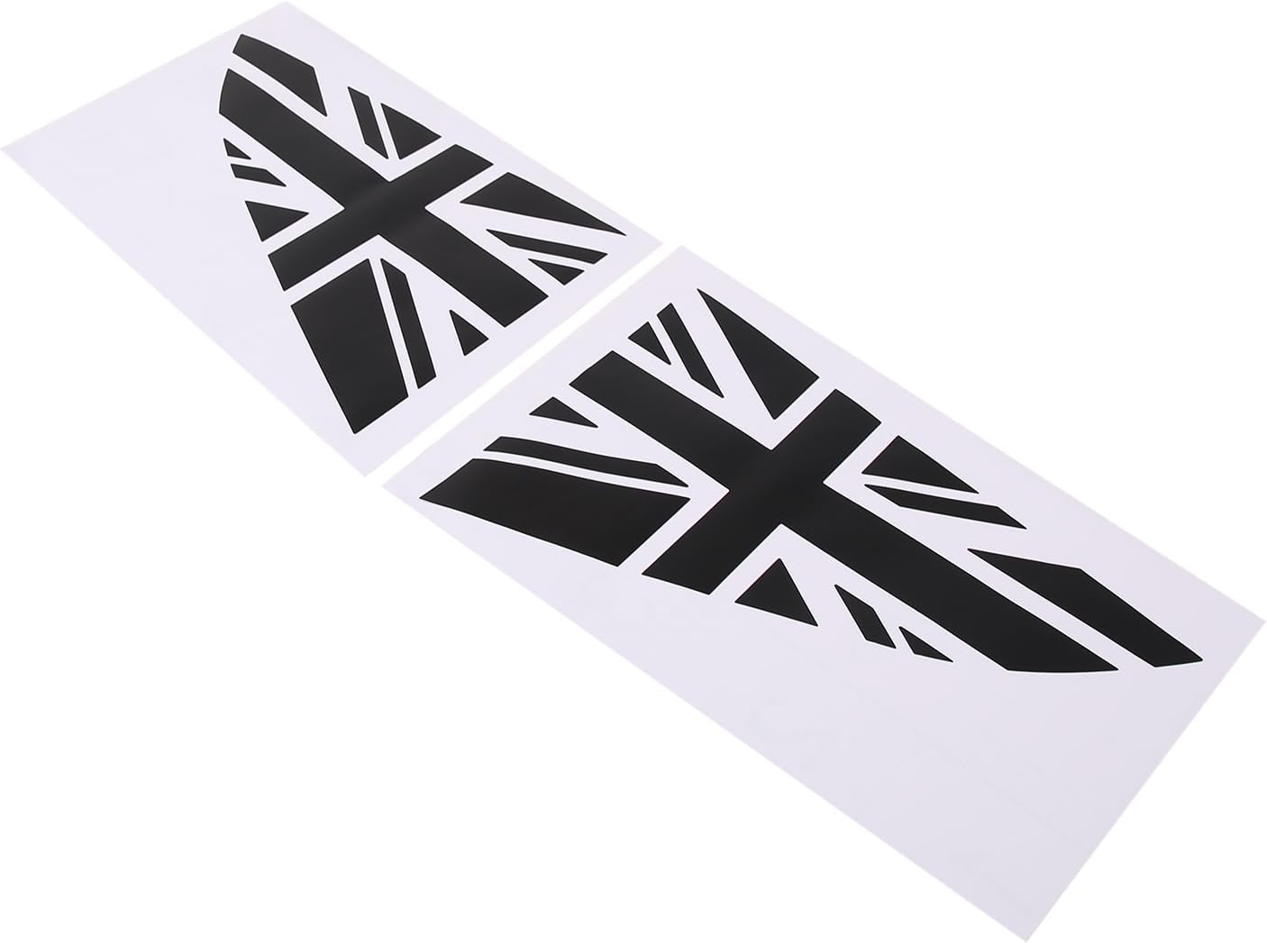 Car PVC Rear Side Window Flag Decals,Compatible with Nissan 400Z,Outside Rear Side Window Decoration Sticker,Black,2 PCS (Black UK Flage)