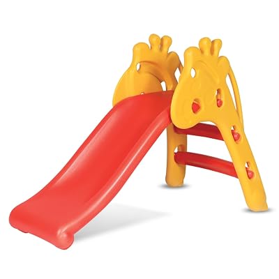 Amazon Brand - Solimo Giraffe Slide - Red & Yellow | Safe & Fun - Indoor/Outdoor Toy | Ideal for Boys/Girls - 2-4 years 