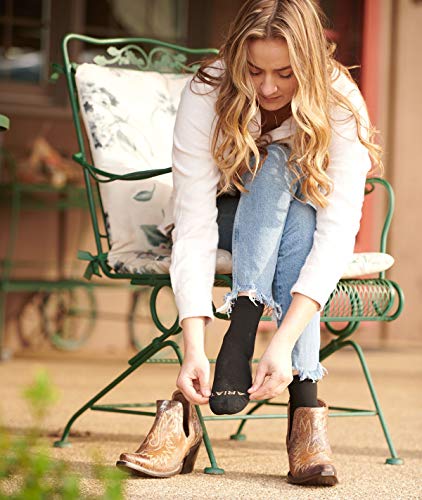 ARIAT 2444 Unisex Moisture Wicking Breatable Western Bootie 3/4 Crew Socks4