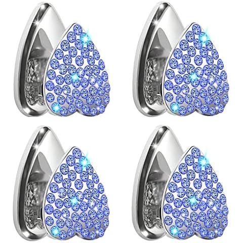 MTGOCHA Bling Mask Hooks for Car Adhesive Hooks Dash,10Pack Rhinestone Cute Car Mini Hooks for Mask Hanger Car Purse Hooks for Keys Mask Holder Sticky Hook for Car Bling Heart Hooks,Light Blue Cover
