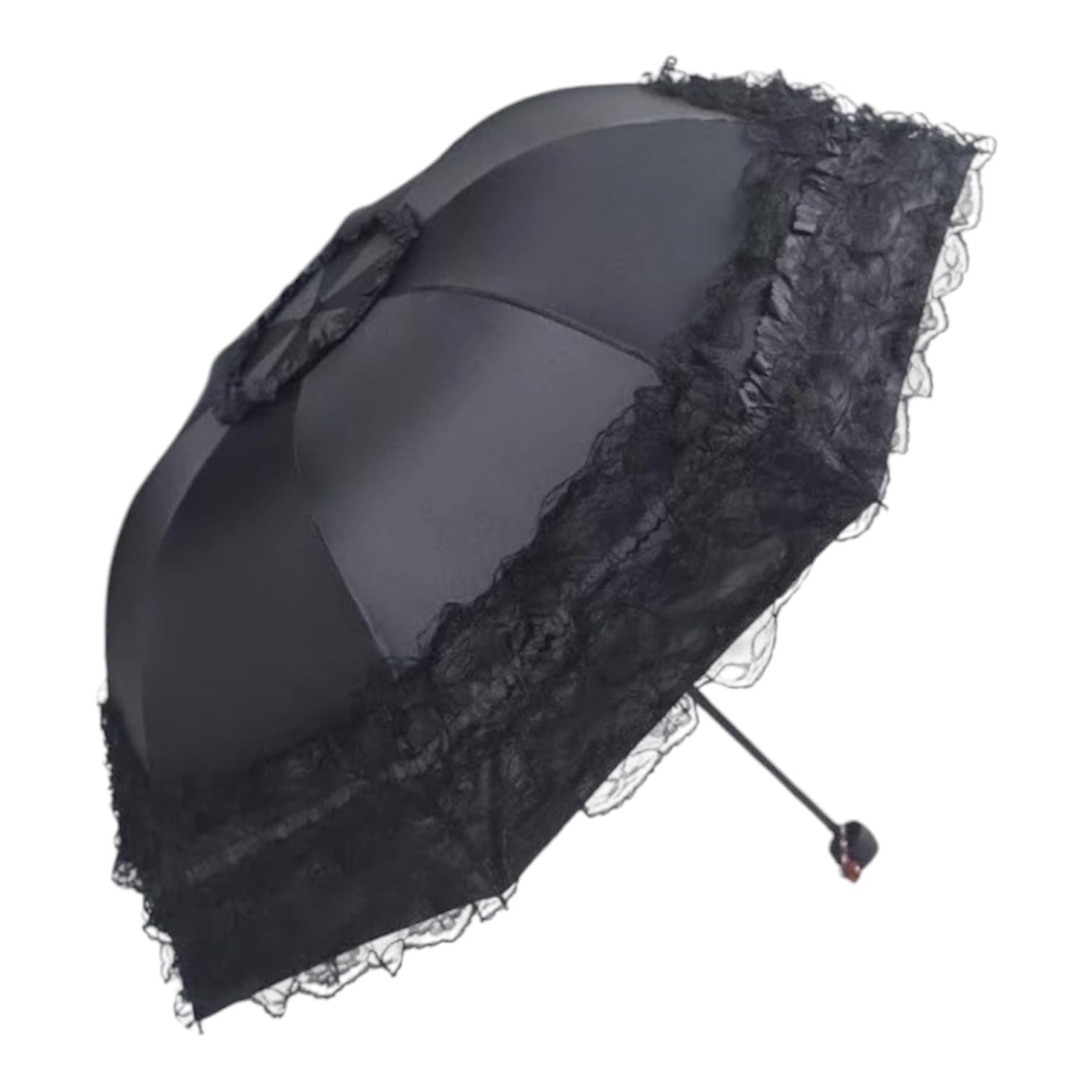 Amazon.co.jp: 折りたたみ傘 日傘 晴雨兼用 ゴスロリ レース 遮光