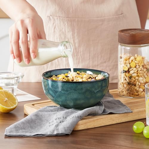 Vancasso DV-STARRY-G-SDW-NEW-ES Starry 24Oz Bowls For Soup, Ceramic Deep Soup Bowls Set Of 4, Green Cereal Bowls Set Of 4 For Kitchen, Salad Bowls Set Of 4, Pasta Oatmeal Bowls, Lead-Free, Dishwasher & Microwave Oven Safe thumb #5