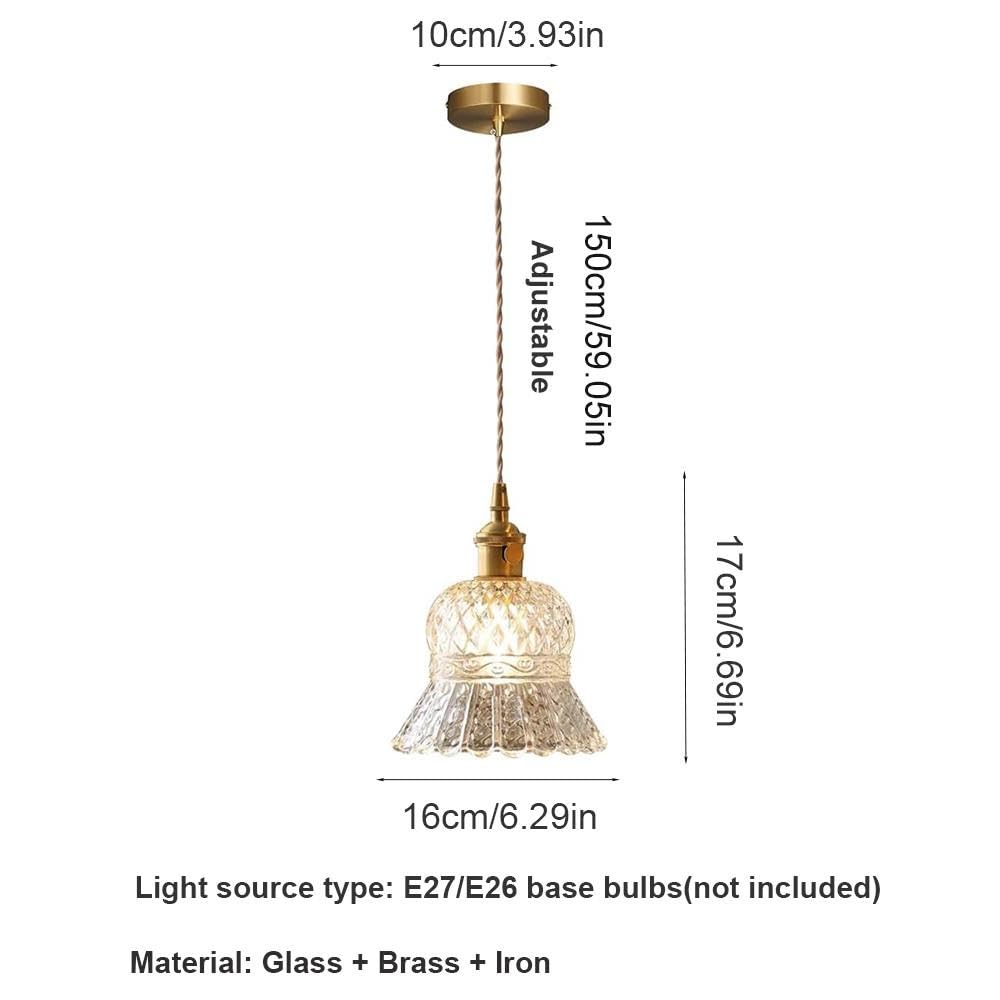 Lampada a Sospensione Vetro Nordica, Lampadario Sospeso Letto