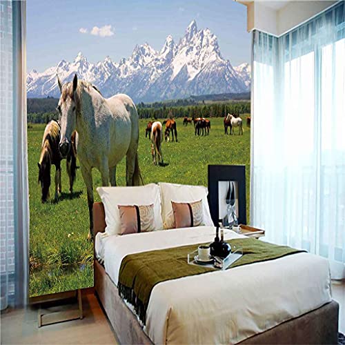 Papier Peint 3D Cheval en Canevas Auto-adhésif | Qualité Premium