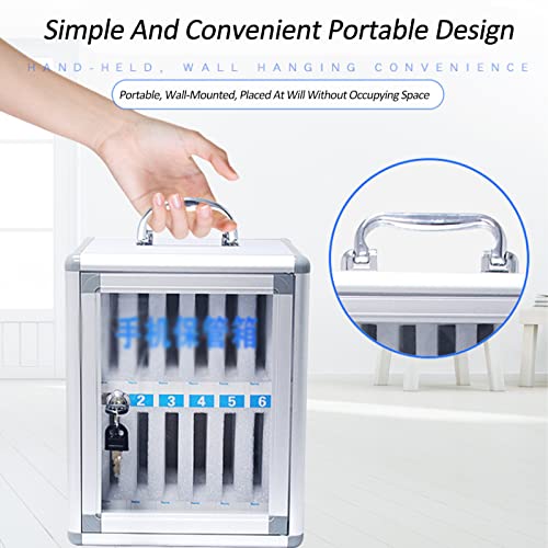 Caja de seguridad portátil para teléfonos con 24 compartimentos compactos 4