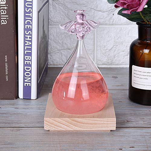 Innovativo Angelo Decor Previsioni Meteorologiche Bottiglia di Vetro Ornamento per la Casa e | Decorazione per la Casa in Vetro Meteorologico per il Giorno di San (Roseo)