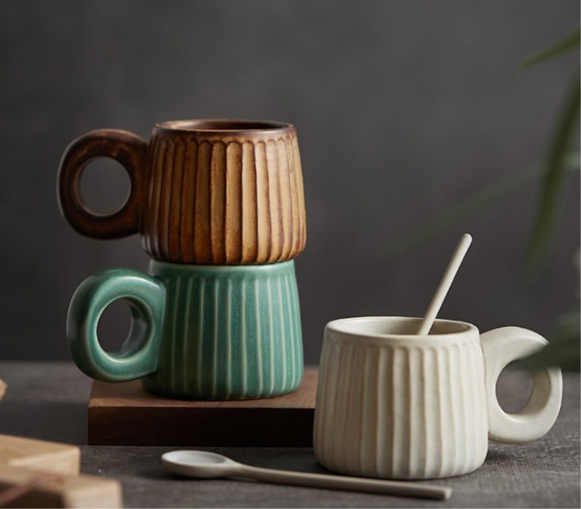 Tazas Tazas Taza Para Beber En El Hogar Taza De Cerámica De Estilo Retro Con Personalidad Taza De Café Utilizada En Tazas De Café Para El Hogar Y La Oficina Taza De Café ( Color : A , Size : 250ml )