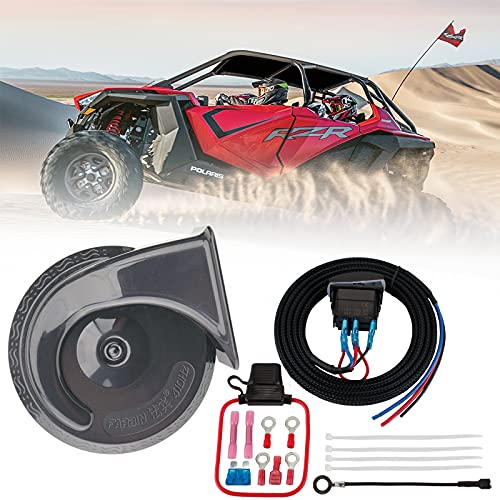 FARBIN ATV Horn Kit with Rocker Switch Led Light and Harness, for UTV, RZR