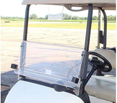 Huskey Parts Company EZGO RXV Golf Cart Windshield W/Rubber Trim Folding Clear, Impact Resistant