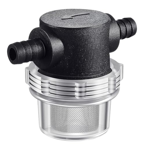 tooloflife 1/2 Zoll Wasserpumpensieb, Transparent Gartensieb Pipeline Filter mit Aluminium Sieb Gitter für Outdoor Garten Landwirtschaft