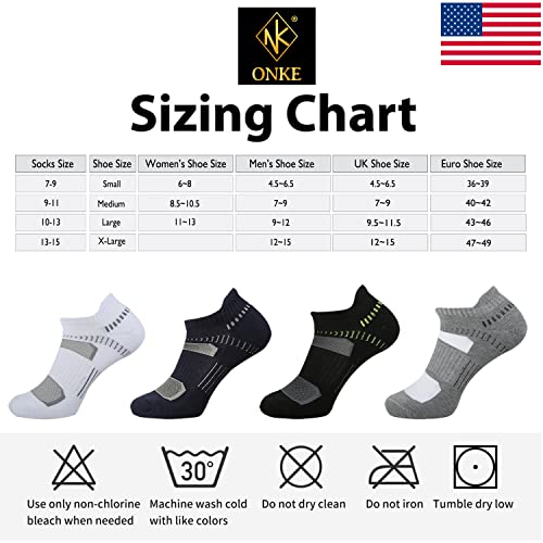Onke Unisex No Show Socks With Mesh Ventilating Comfort Fit Performance Tab Cushioned For Running Athletic Sport Exercise(Gray S) #TOP6