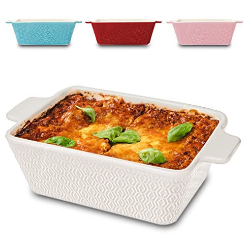 Glas Auflaufform 0,5L Klein - Ofenfest, Mikrowellengeeignet, 15,2x13,7x4,2cm